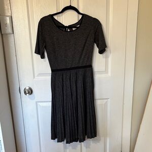 Loft pleated grey dress